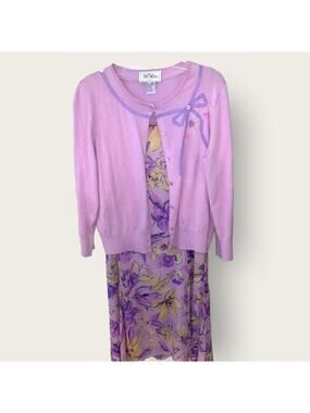 Vintage Bob Mackie Studio 2 Piece Dress Set Sz 12P EUC